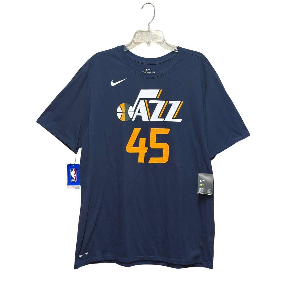 Nike Utah Jazz Donovan Mitchell 45 Navy Blue NBA Player T-Shirt XXL 561416-41S